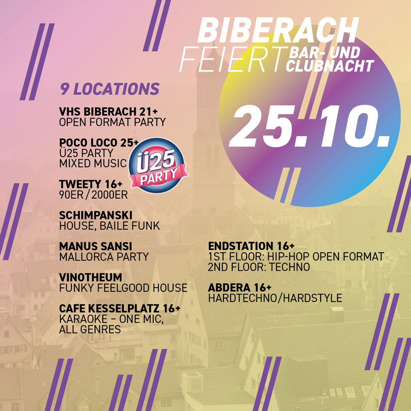 BF_Locations Biberach Feiert, Lineup